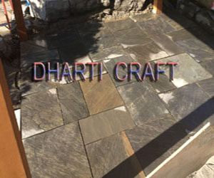 Black Indian Sandstone flooring picture